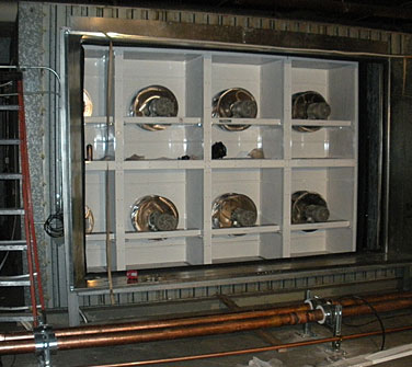 The entire project was completed in stages over eight days while minimizing disruption to guests at the hotel. Installation of the FANWALL system was a fraction of that time. “We started at about 8 o’clock in the morning and finished by 10 AM,” said Josh Mauer, dryside foreman, Allied Heating and Air Conditioning.