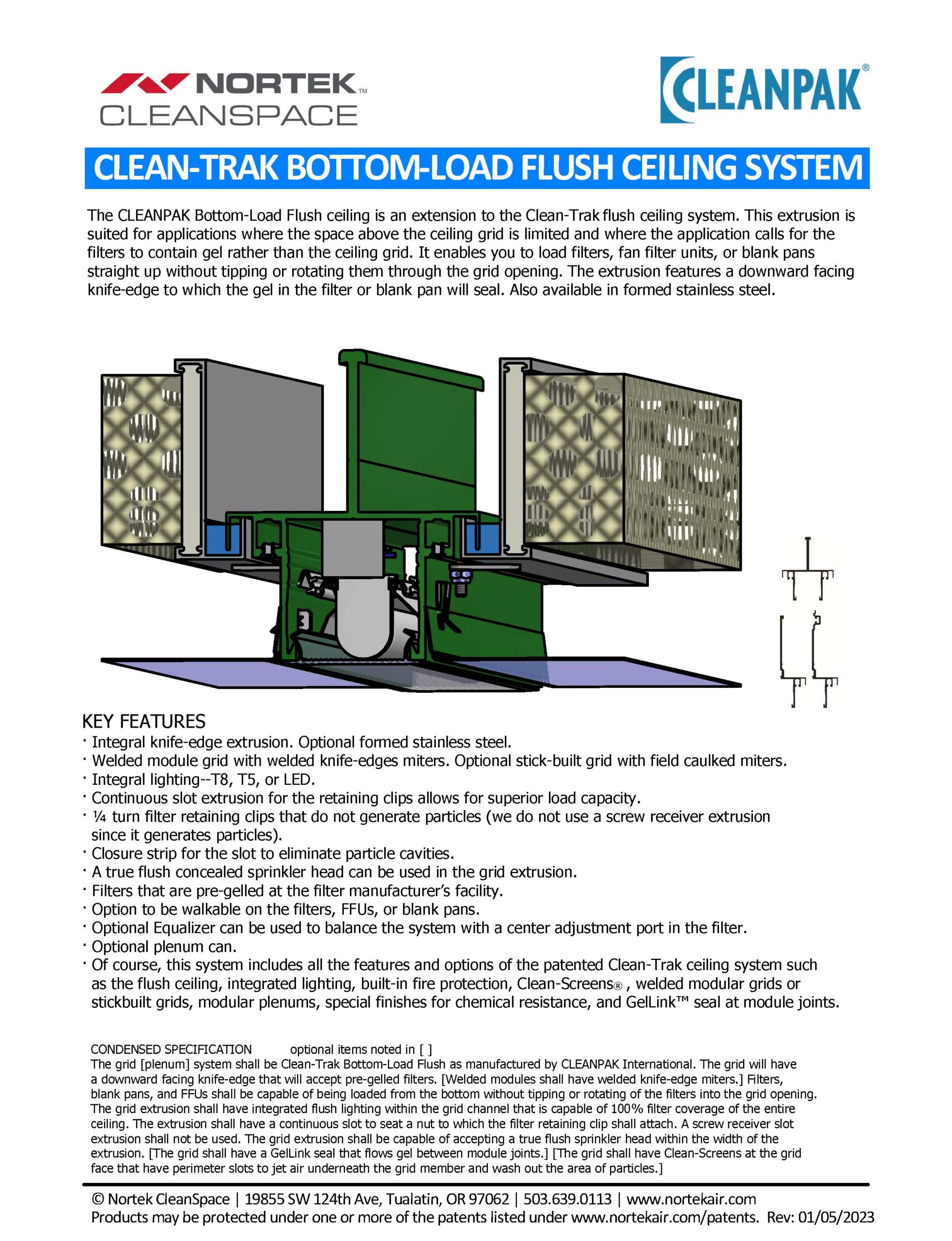 Clean-Trak-Bottom-Load-Flush-Ceiling-System