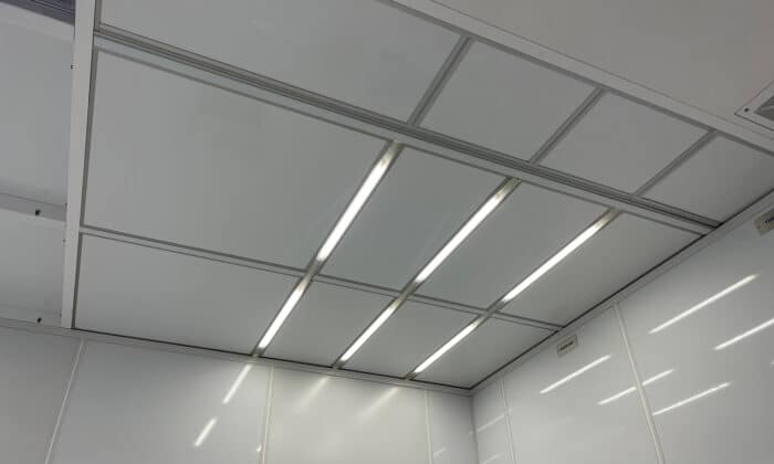 CleanTrak-Modular-Flush-Ceiling-with-Integrated-Lighting